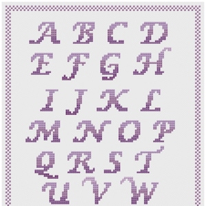Alphabet Sampler Cross Stitch Digital Download