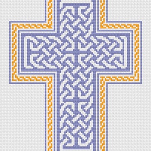 Celtic Blue Cross Cross Stitch Digital Download