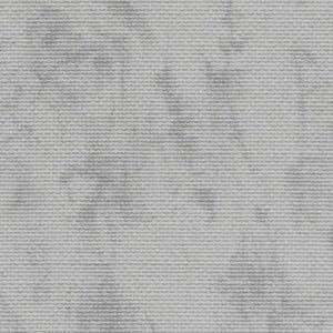 May include: Close-up of a textured, off-white fabric with subtle grey patterns. The fabric has a woven appearance, with horizontal lines creating a ribbed effect. The grey patterns appear to be slightly faded or distressed.