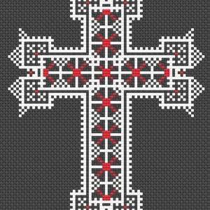 Gothic Cross Cross Stitch Digital Download