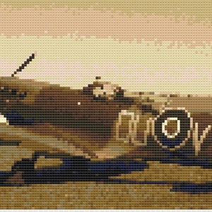 Grace Spitfire Aircraft Punto Croce Download Digitale