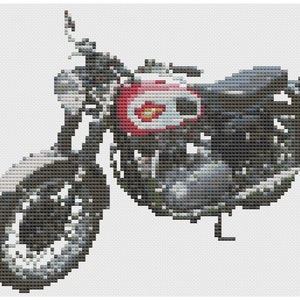 Op de afbeelding: Een zwarte en zilveren motorfiets met een rood en wit logo op de tank.