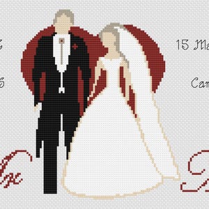 Mr and Mrs Wedding Sampler Cross Stitch Digital Download