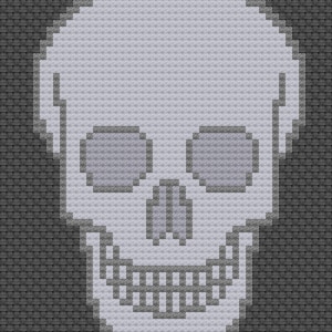 Digitale download met effen schedelkruissteek