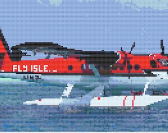 Sea Plane Aircraft Cross Stitch Digital Download