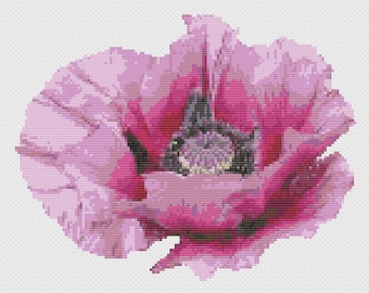 Patty's Plum Poppy Cross Stitch Digital Download