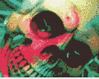 Gothic Skull Cross Stitch Digital Download