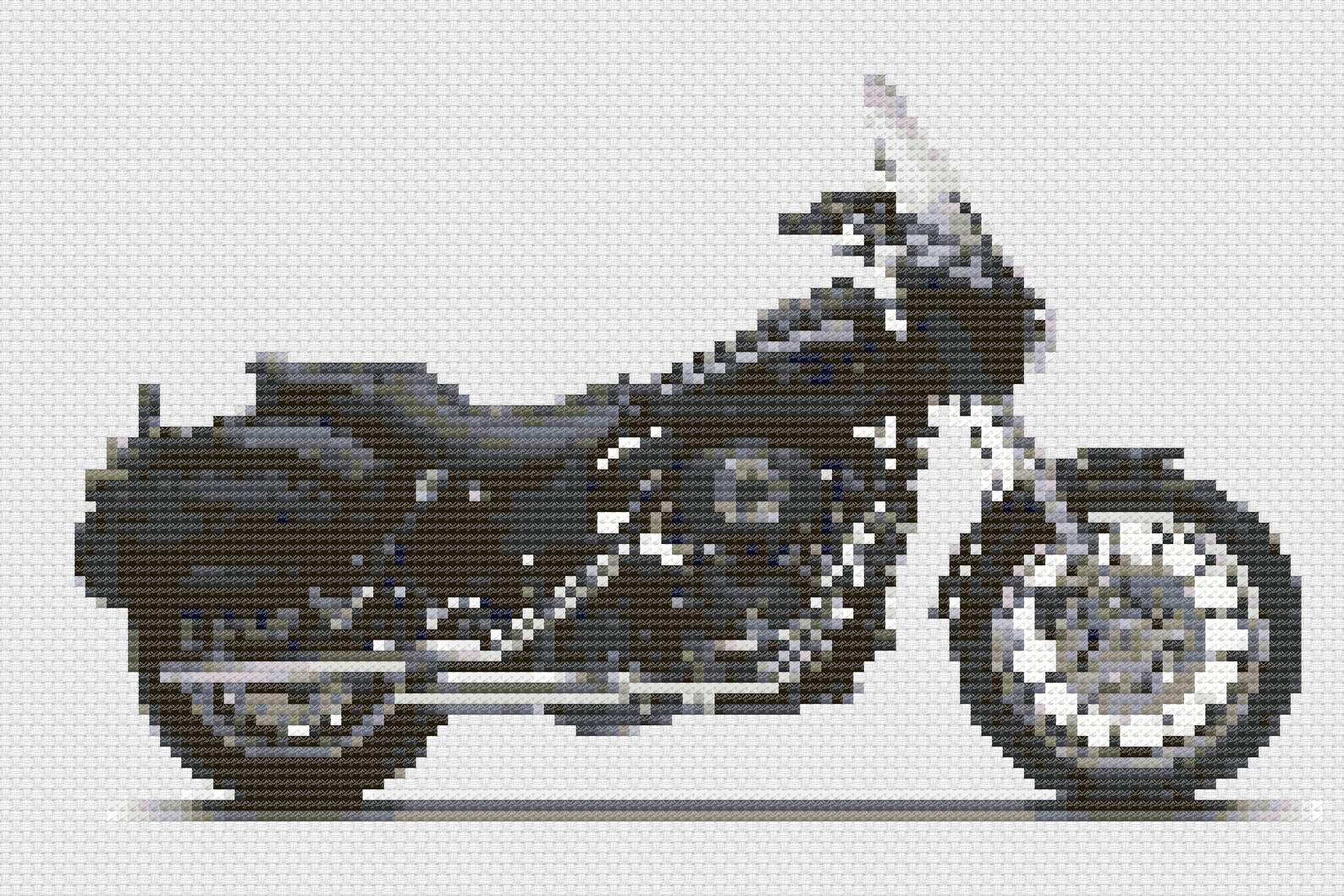 Harley Davidson Motorbike Cross Stitch Digital Download - Etsy