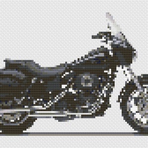 Harley Davidson Motorbike Cross Stitch Digital Download