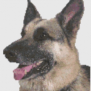 German Shepherd Dog Cross Stitch Digital Download