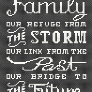 Family Saying Cross Stitch Digital Download