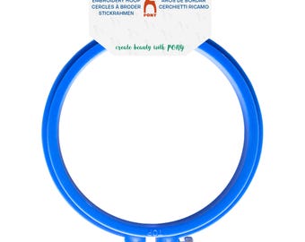 Blue Hoop frame in sizes 10, 15 or 18cm for embroidery craft display by Pony