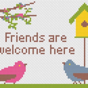 Friends Welcome Cross Stitch Digital Download