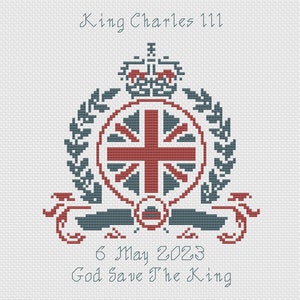 HM King Charles  III Coronation - Cross stitch kit