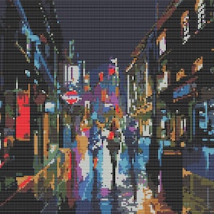 City Street Cross Stitch Digital Download
