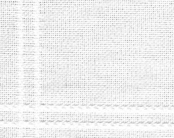 Zweigart White 18 Count Anne Cotton Cloth Fabric - various size options