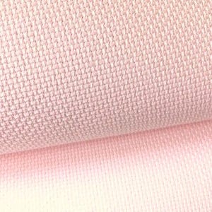 Zweigart Blush Pink 14 Count Aida Cross Stitch Fabric - various size options