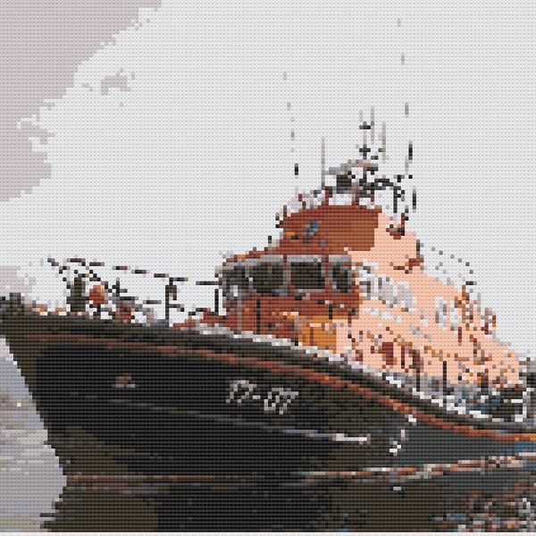 Lifeboat RNLI Cross Stitch Digital Download