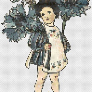 Cornflower Fairy Cross Stitch Digital Download