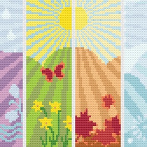 Four Seasons Cross Stitch Digital Download