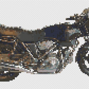 Hesketh V1000 Motorcycle Cross Stitch Digital Download
