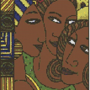 Three Women Friends Cross Stitch Digital Download