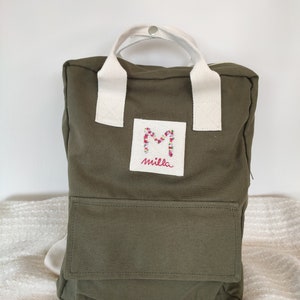 personalisierter Rucksack, bestickte Tasche, Rucksack mit Namen, Rucksack Kind, Wickelrucksack
