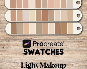 Light Makeup Procreate Swatches Color Palette also for use with other apps such as Photoshop or Fresco or Illustrator