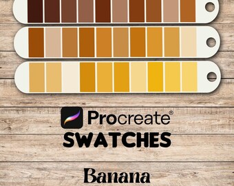 Banana Procreate Swatches Color Palette also for use with other apps such as Photoshop or Fresco or Illustrator