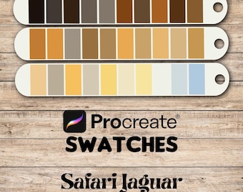Safari Jaguar Procreate Swatches Color Palette also for use with other apps such as Photoshop or Fresco or Illustrator