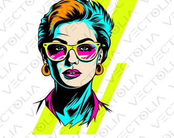 Bold Retro Art – Pop Culture Inspired – Hand-Drawn in Vectors | A2 - not AI-generated