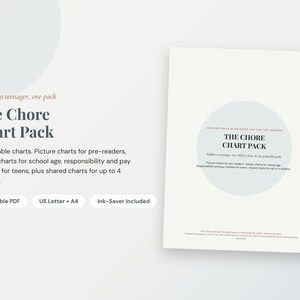Chore Chart for Kids Printable | Multiple Children and Teens | Toddler Picture Chart, Weekly, Reward, Pocket Money | Printable PDF