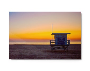 Playa del Rey Beach Metal Print, Los Angeles Sunset Photography, Wall Decor