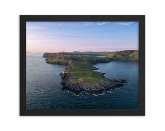 Framed print, Neist Point Lighthouse, Isle of Skye, Scotland | Fine Art Landscape Photography for Home, Office | Wall Art
