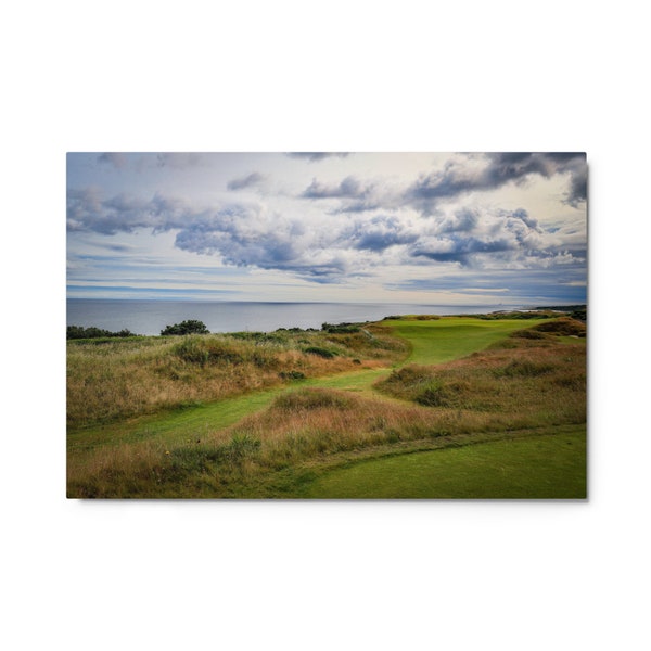 Metal Print, The Castle Course, St. Andrews Links Golf Course, Scotland | Fine Art Landscape Photography Metal Print for Home, Office