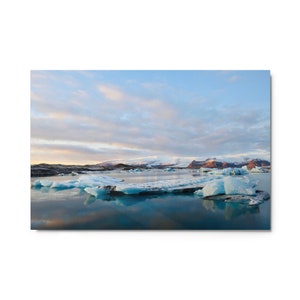Metal print, Jökulsárlón Glacier Lagoon, Iceland | Fine Art Landscape Photography for Home, Office | Wall Decor