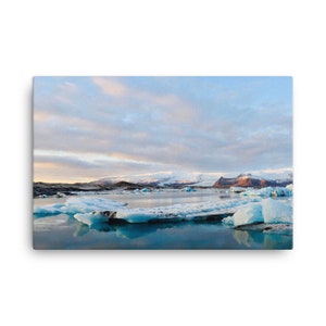 Canvas print, Jökulsárlón Glacier Lagoon, Iceland | Fine Art Landscape Photography for Home, Office | Wall Decor