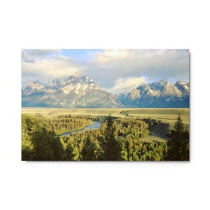 Metal print, Grand Teton National Park, Wyoming | Snake River Overlook | Fine Art Landscape Photography for Home, Office | Wall Decor