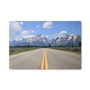 Metalldruck, Grand Teton National Park, Wyoming | Road to Teton Range | Fine Art Landschaftsfotografie für Zuhause, Büro | Wanddeko