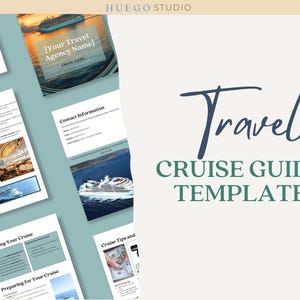 Modelo de proposta de itinerário de guia de cruzeiro de agente de viagens editável Manual do planejador de consultor de viagens Pacote de guia de linha de cruzeiro de agência de viagens