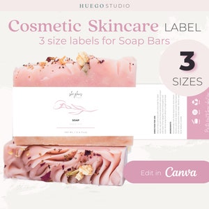 Minimalist Editable DIY Soap Label Template Wrap Luxury Soap label Design Printable Body Product Kraft Soap Belly Band Packaging template