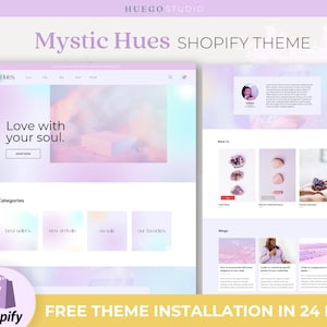 purple premium shopify theme minimalist mobile friendly shopify spiritual shopify theme clothing brand easy shopify theme premade website