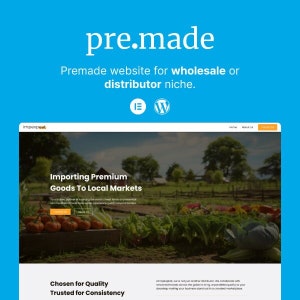 Pre Built Dynamic Responsive 3-Page Elementor Pro Website for Wholesaler | WordPress Dynamic Template for Custom Post Types and Fields.