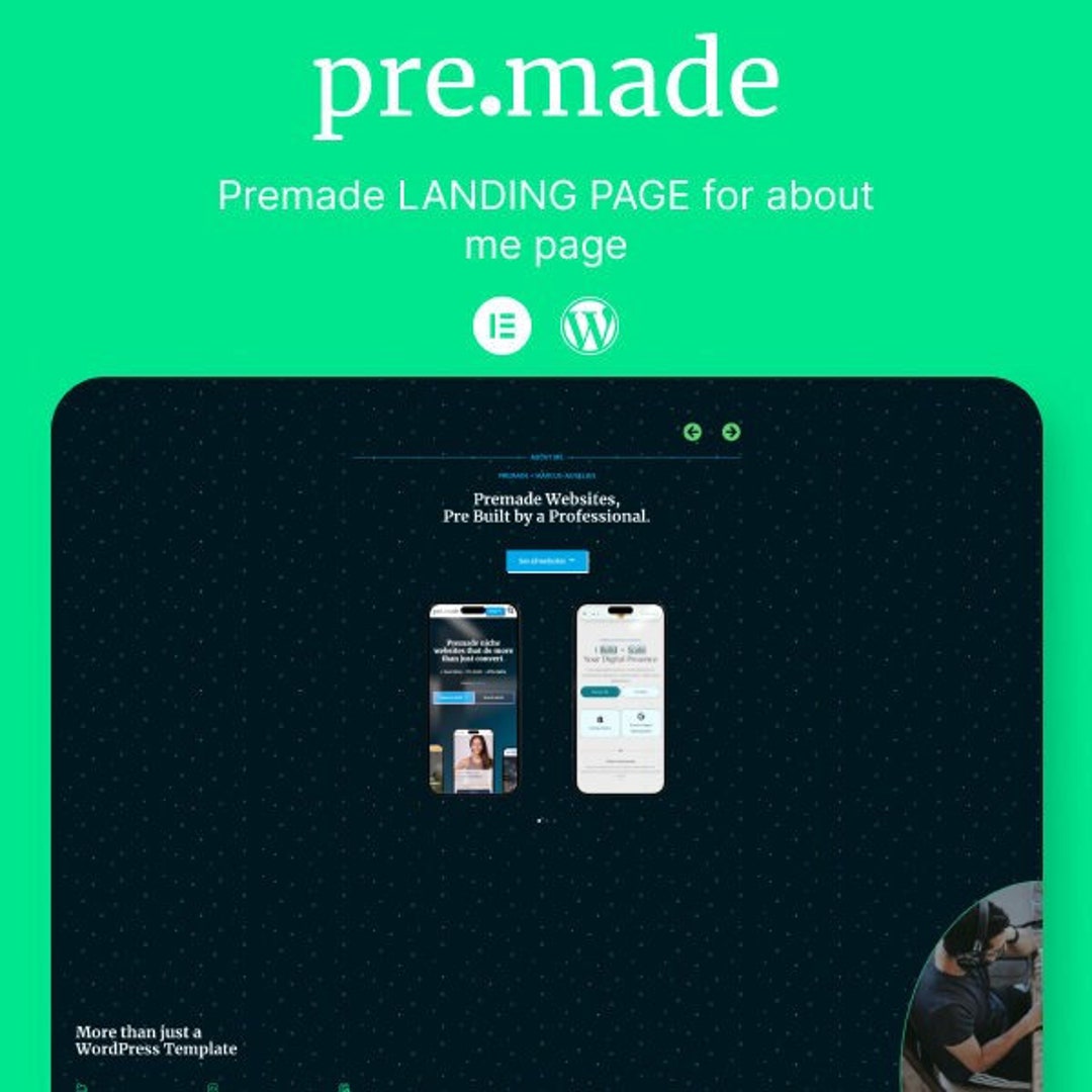 Responsive Elementor Pro Landing Page Template | About Me Single Page ...