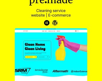 Cleaning Services Website Template | WooCommerce & Elementor Pro Template, Cleaning Company Website, Premade E-commerce Website Design