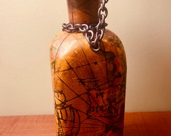 Vintage Leather Wrapped Decanter