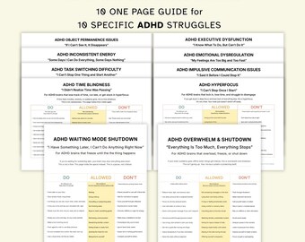 ADHD Coping Tools Bundle for 10 Types of ADHD Paralysis (Printable PDF)