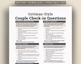 Perguntas para avaliação do casal inspiradas no método Gottman, para terapia de relacionamento e casamento (PDF para impressão)