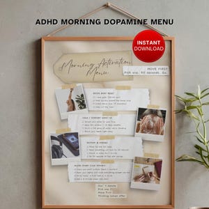 ADHDのための朝のドーパミン活性化メニュー、成人向け自己調整シート（ダウンロード無料）
