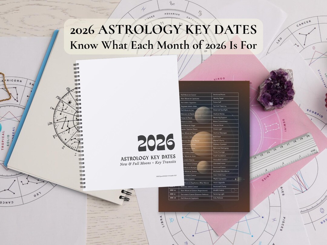 Calendário Astrológico de 2026 com as principais datas da Lua e ...